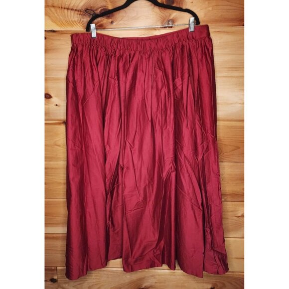 Eloquii Plus Size 20 Red Skirt Stretch Waist Length 38 inches - Picture 7 of 9